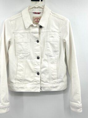 Brooks Brothers Red Fleece White Denim Jacket Women's XS